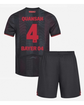 Billige Fotballdrakt Bayer Leverkusen Jarell Quansah #4 Replika Hjemmedraktsett Barn 2025-26 Kortermet (med bukser)